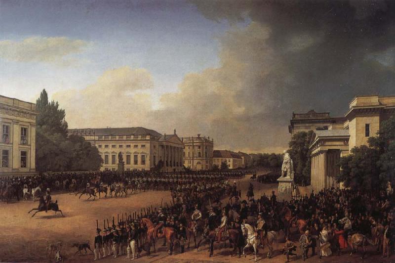 Franz Kruger Parade on Opernplatz in 1822 Spain oil painting art